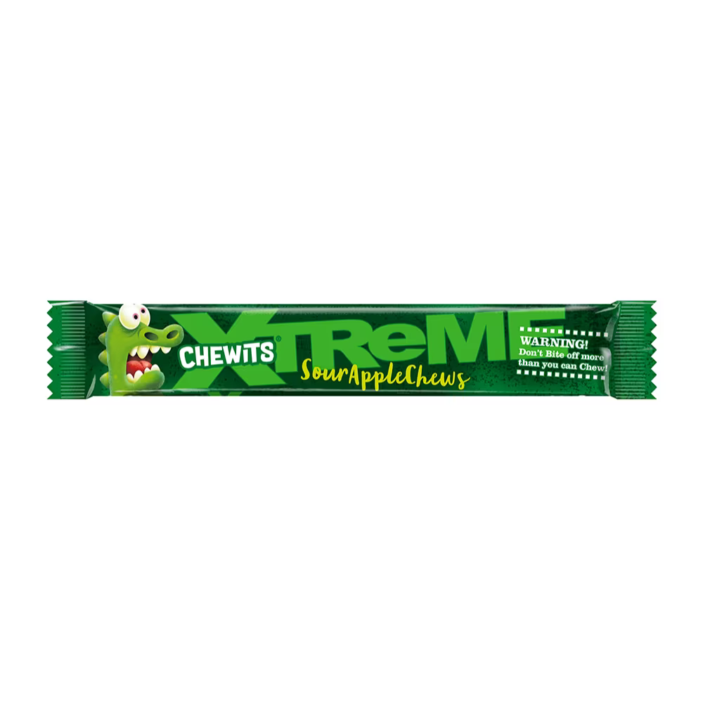 Chewits Xtreme Extremely Sour Apple Chews